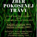 Zber pokosenej trávy