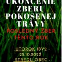 Zber pokosenej trávy